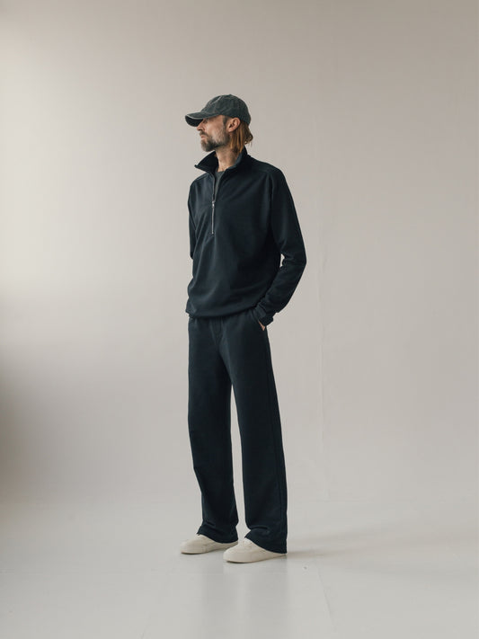 Sweatpants BLACK | WIDE-LEG