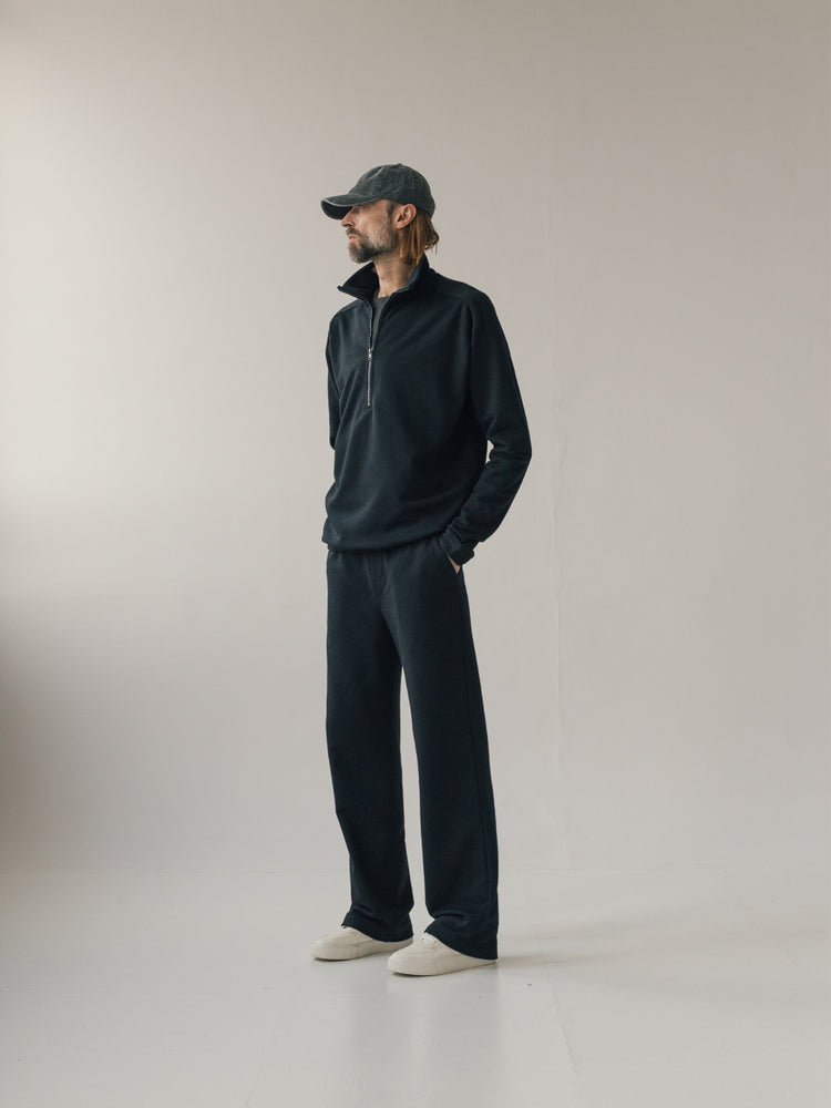 Sweatpants BLACK | WIDE-LEG